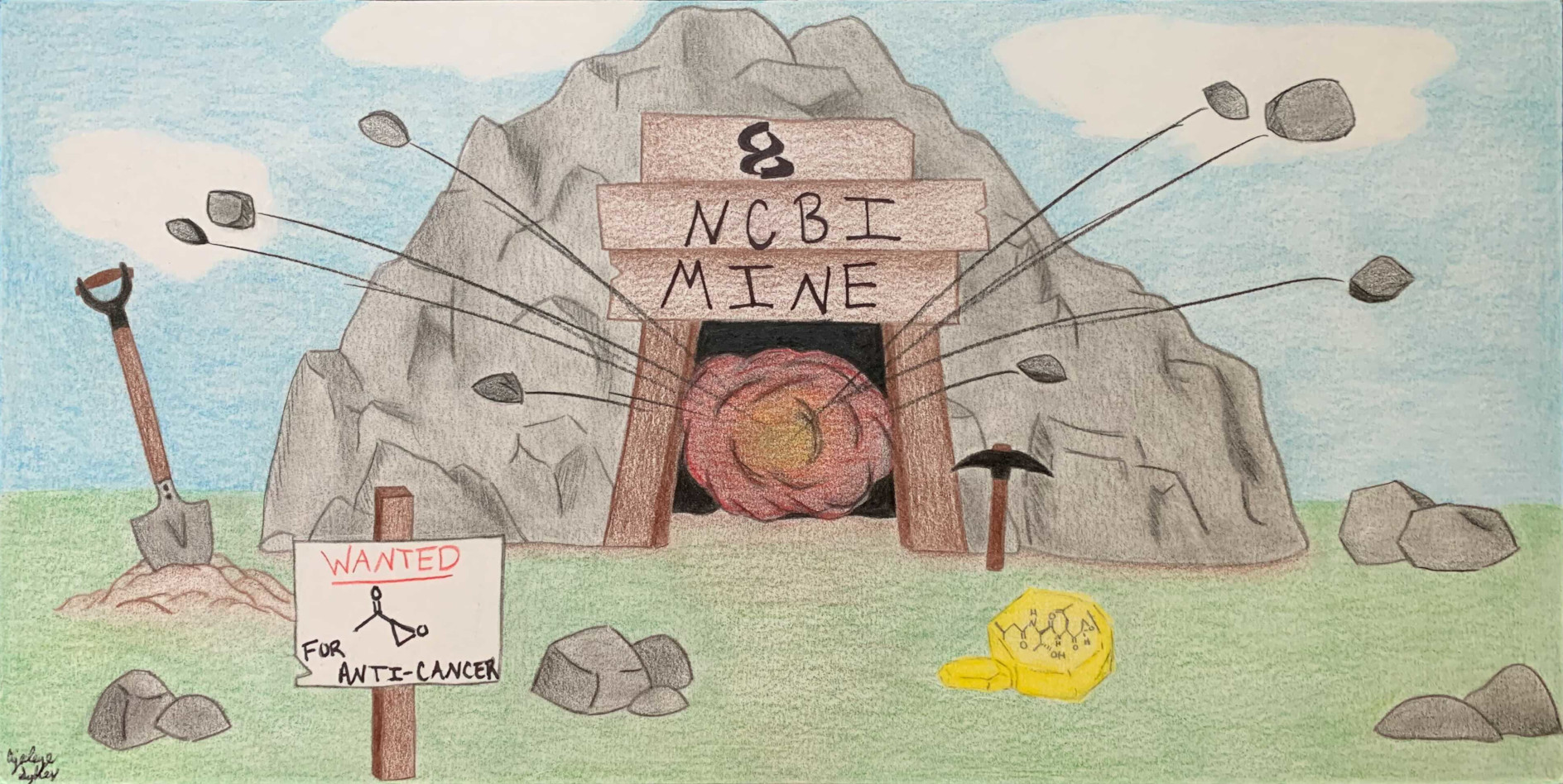 illustration representing mining