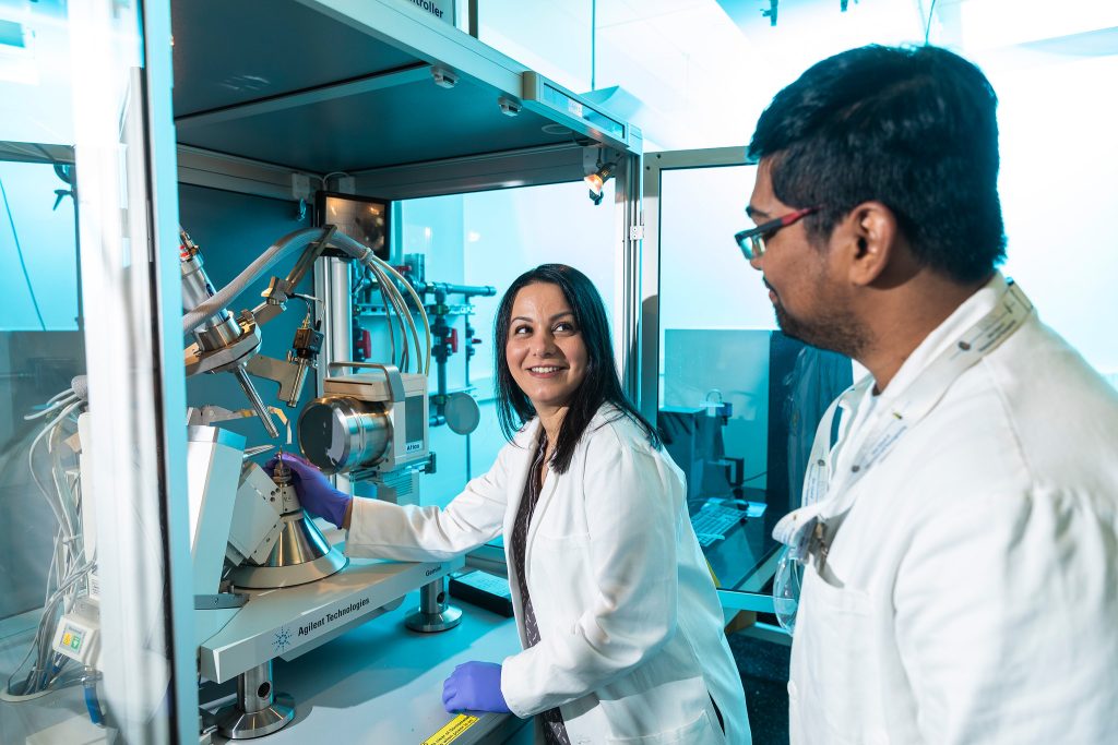 Dr. Hematian in the lab