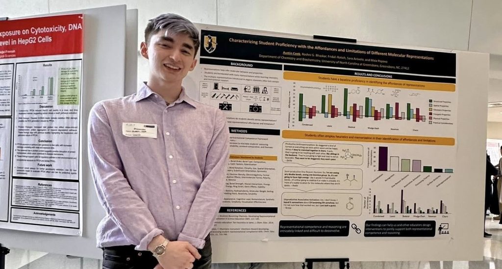 Austin Cook with his winning poster