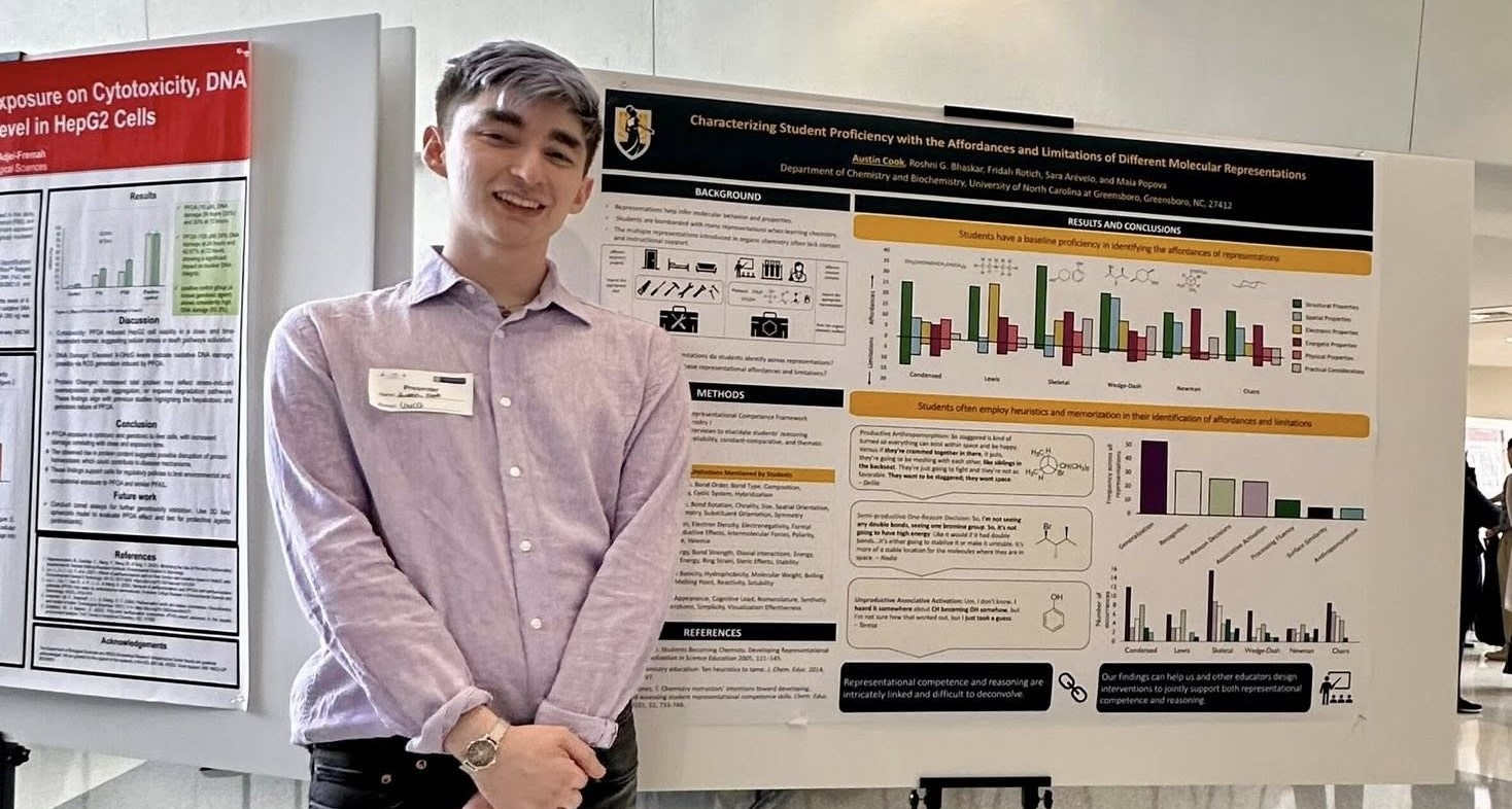 Austin Cook with his winning poster