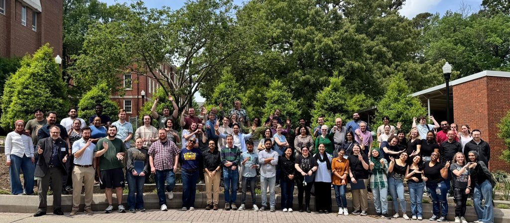 the UNCG Chemistry department group gathered outside on campus
